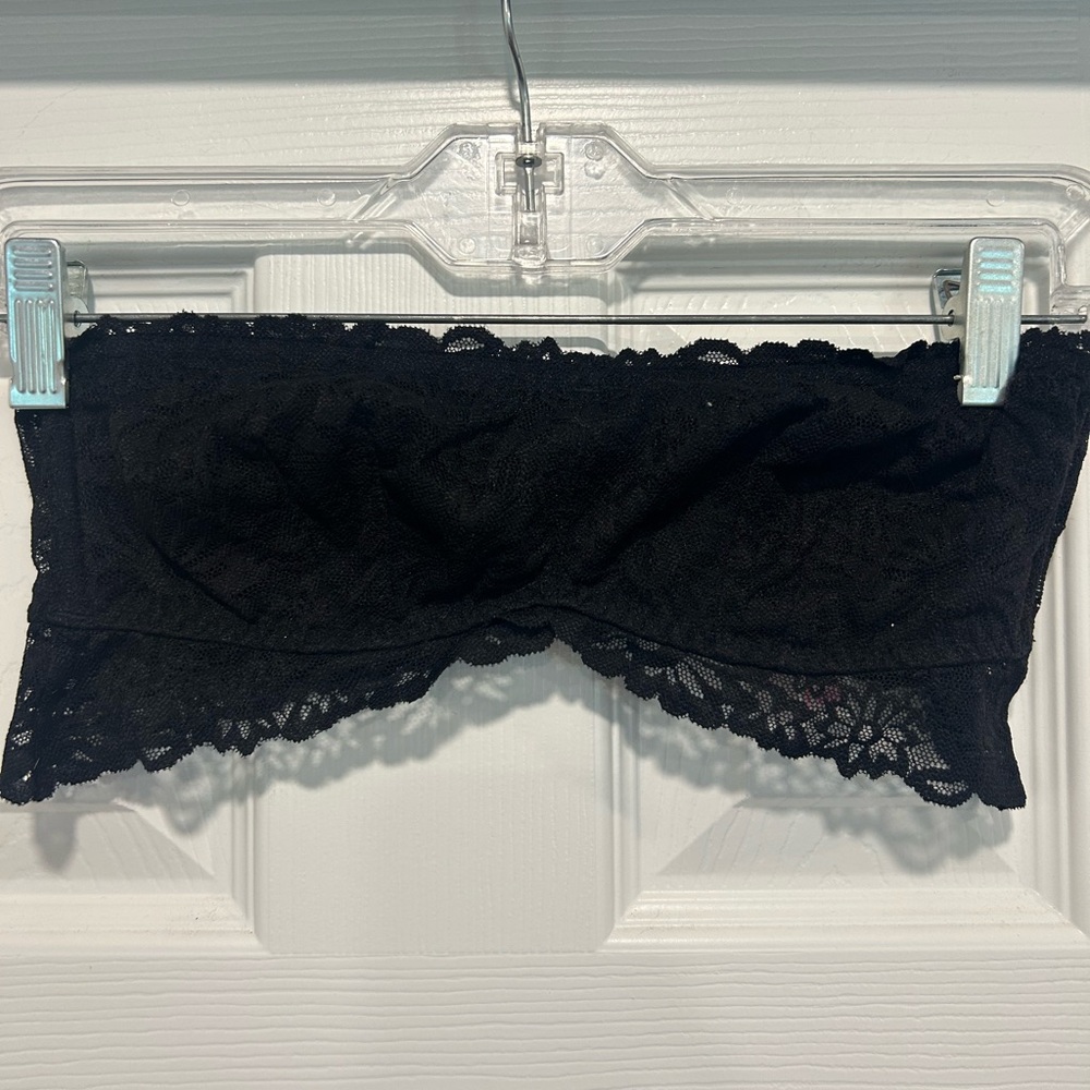 PINK Victoria's Secret Black Lace Bandeau